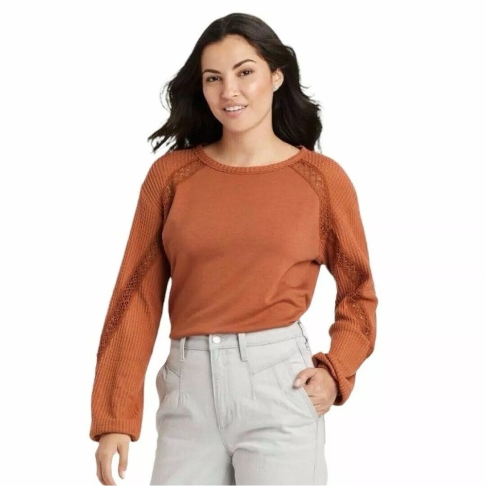 Women's Rust Long Sleeve Top Knox Rose